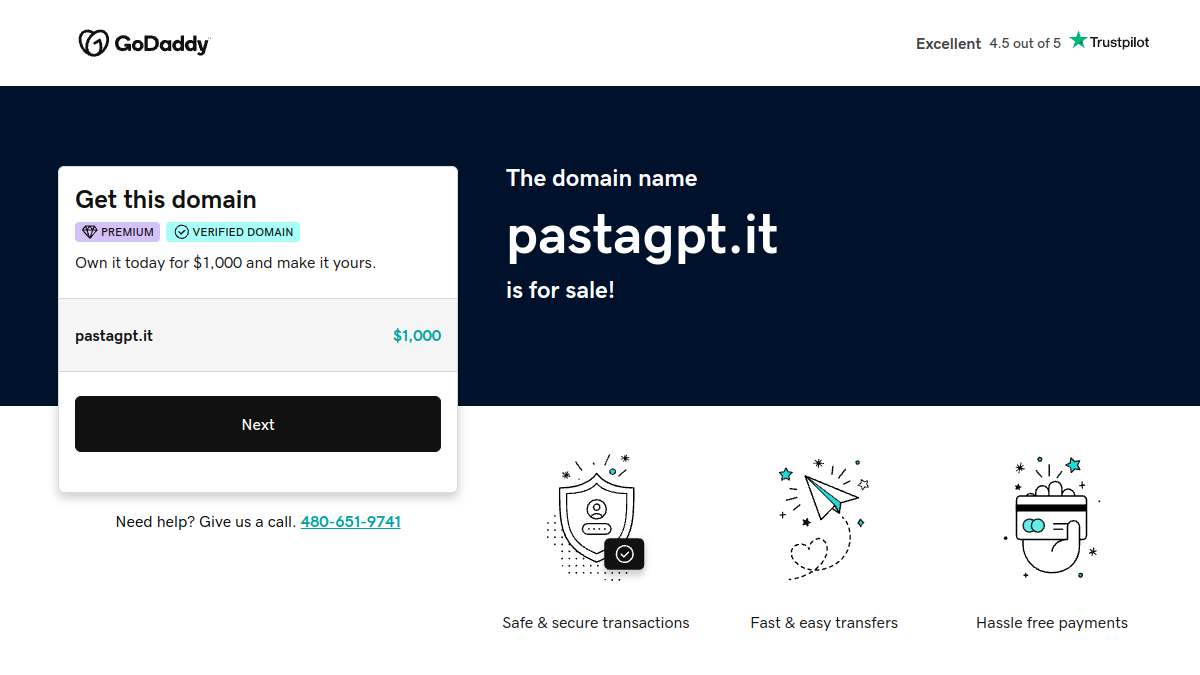 PastaGPT官网截图