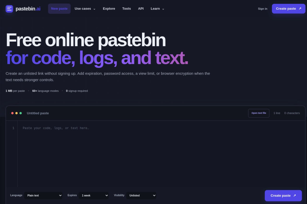 Pastesio.com官网截图