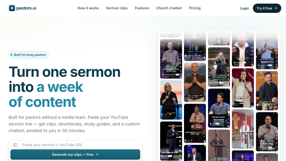 Pastors.ai官网截图