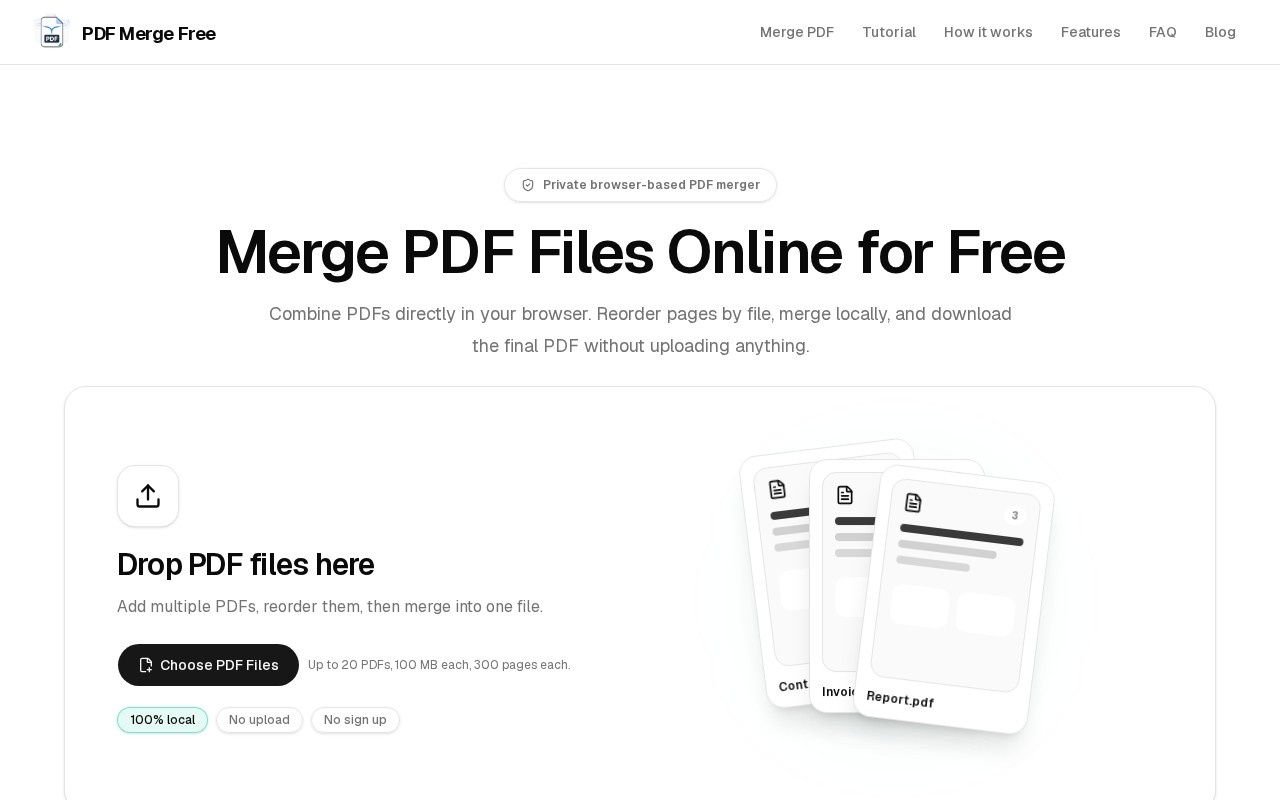 PDF Merge Free官网截图