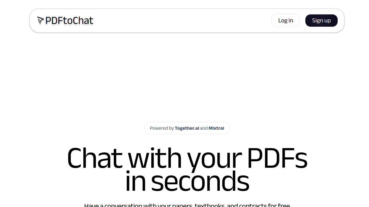 PDFtoChat官网截图