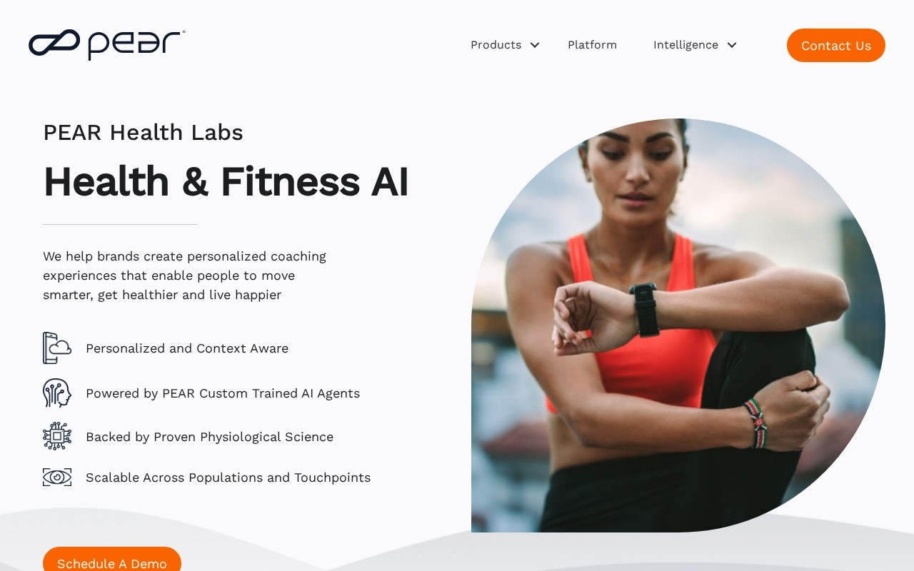 PEAR Health Labs官网截图