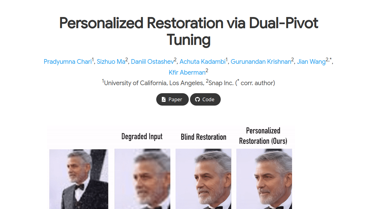 Personalized Restoration via Dual-Pivot Tuning官网截图