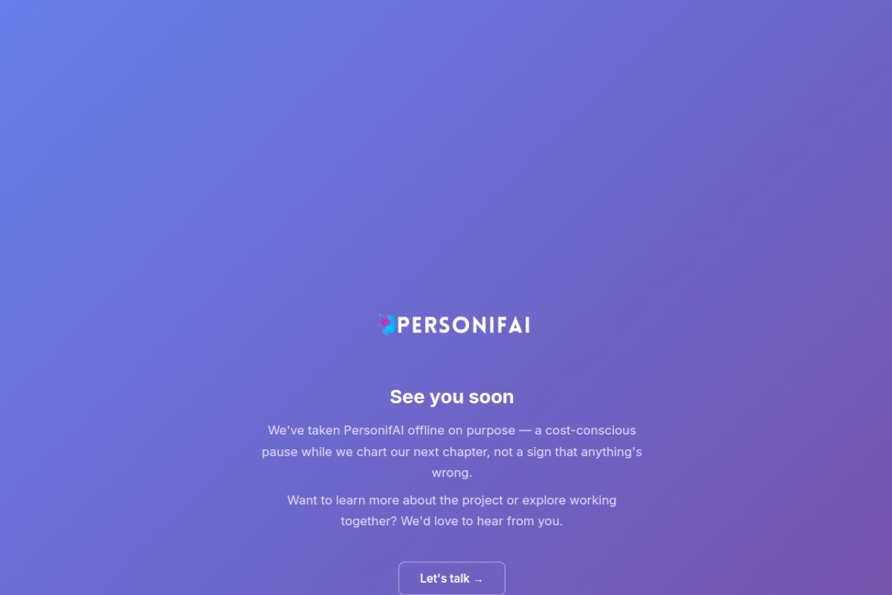 PersonifAI官网截图