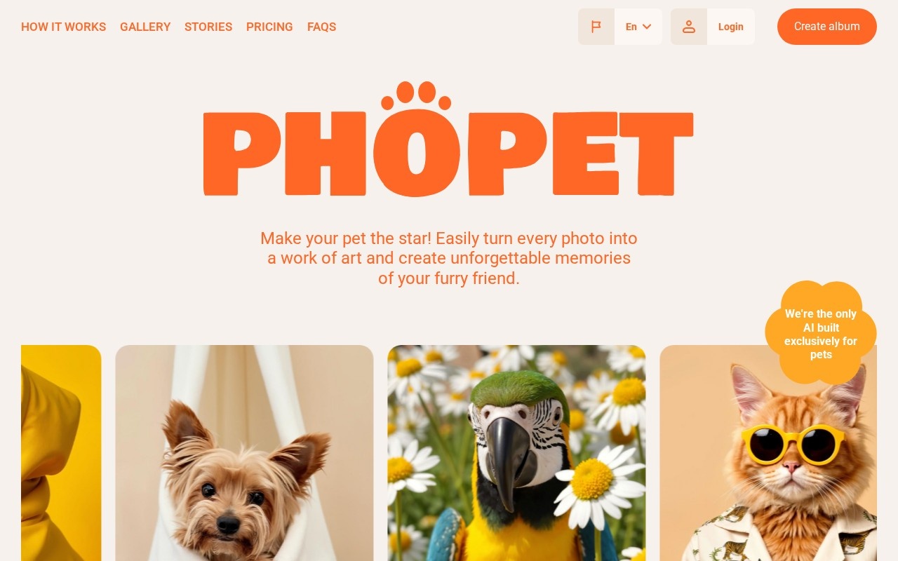 Phopet官网截图