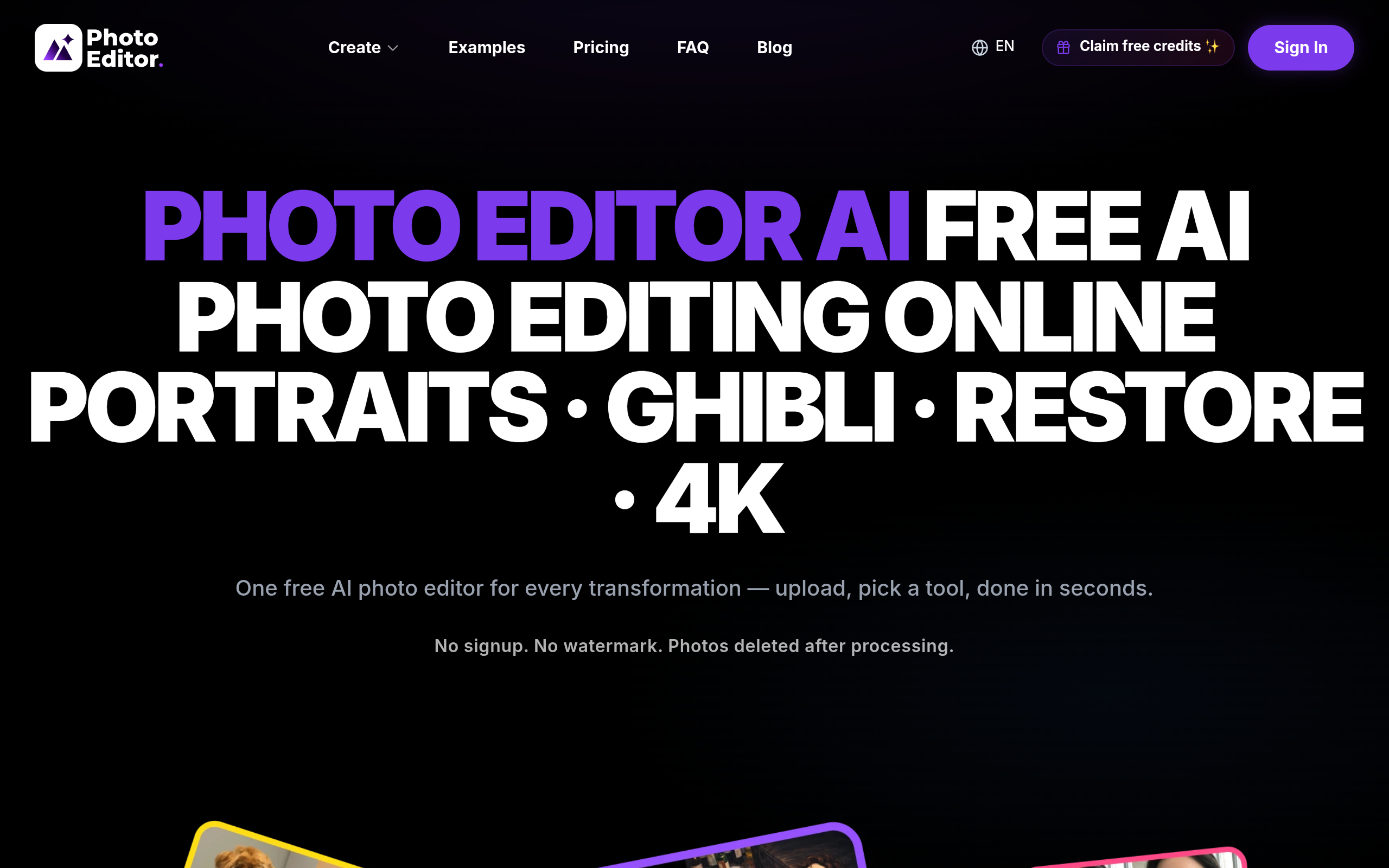 Photo Editor AI官网截图