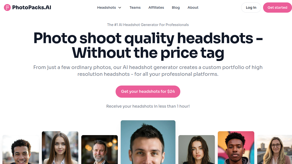 PhotoPacks.AI官网截图