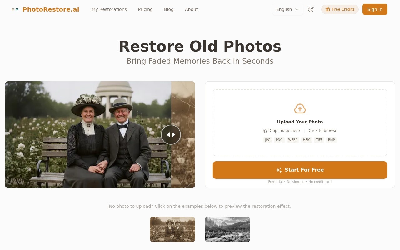 Photo Restore AI官网截图