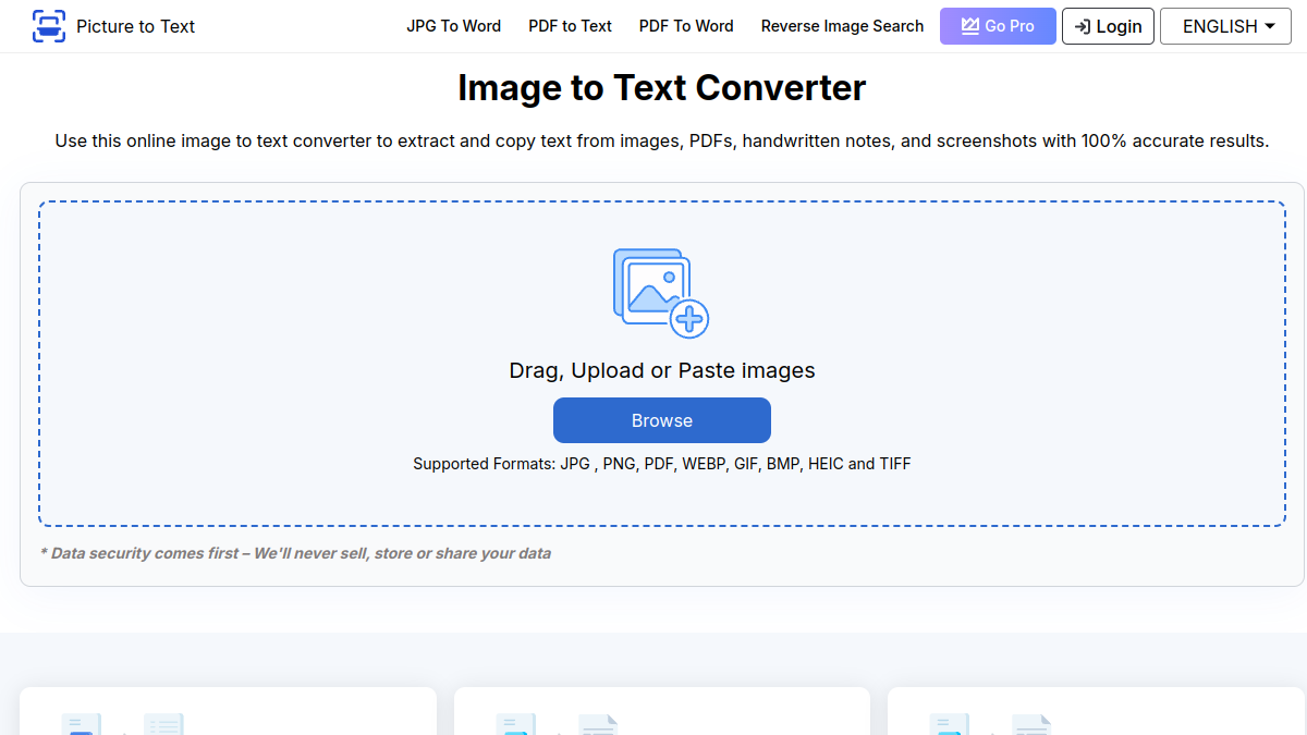Picture To Text官网截图