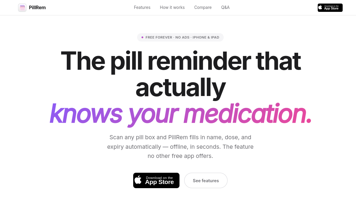 PillRem官网截图