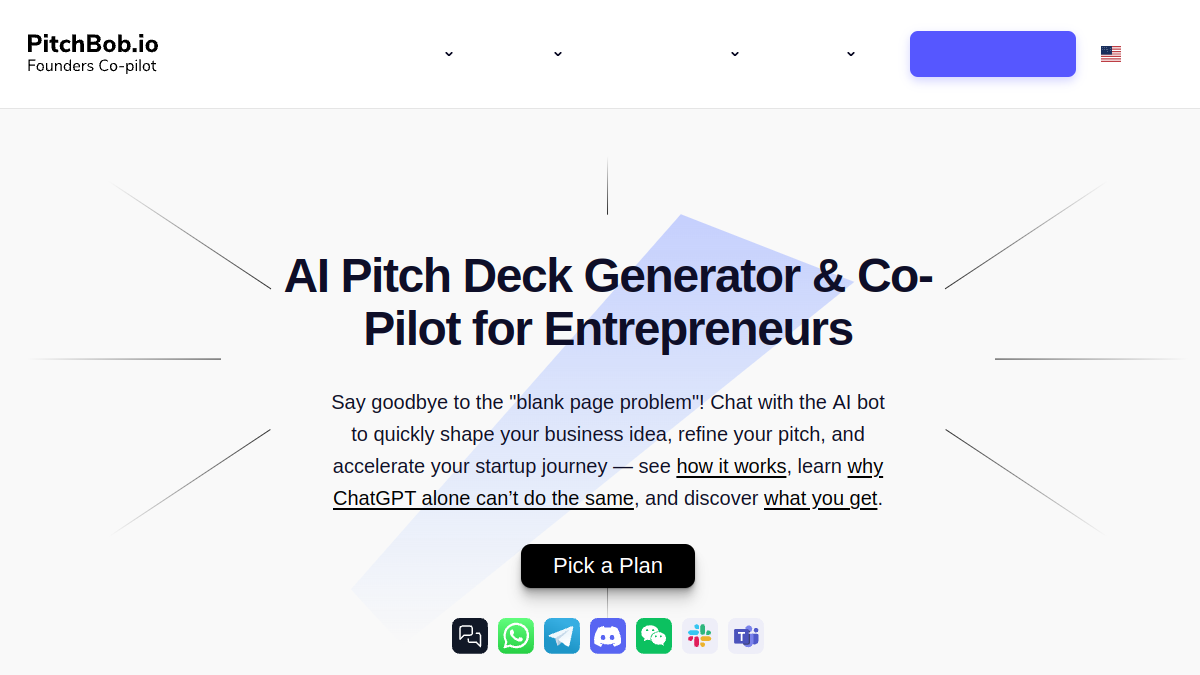 PitchBob.io官网截图