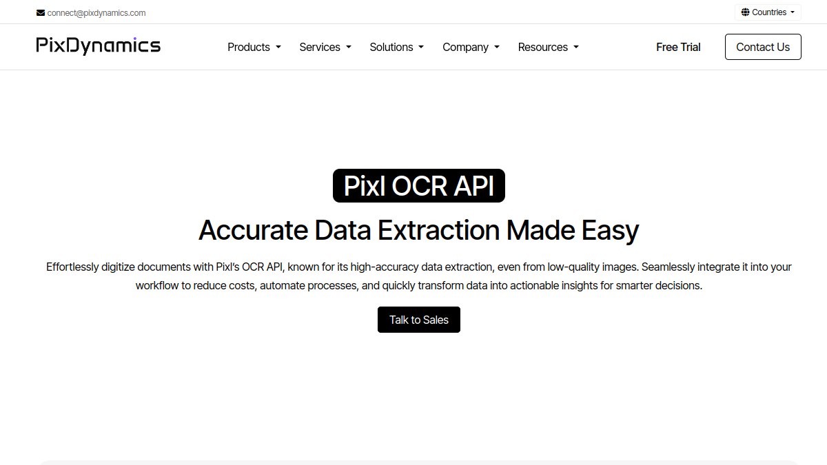 OCR Solution官网截图