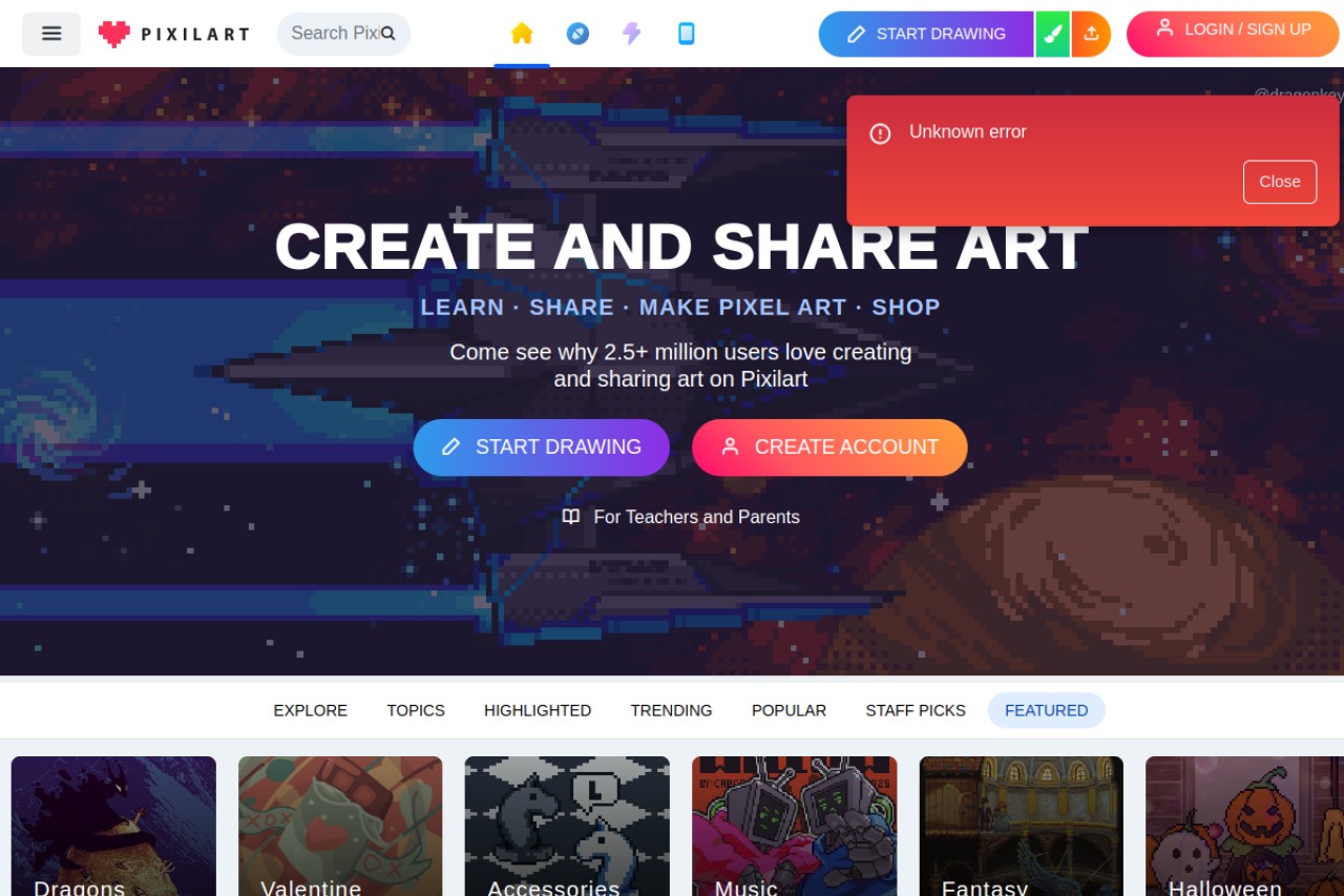 Pixilart官网截图