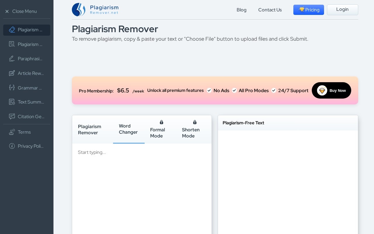 Plagiarism Remover官网截图