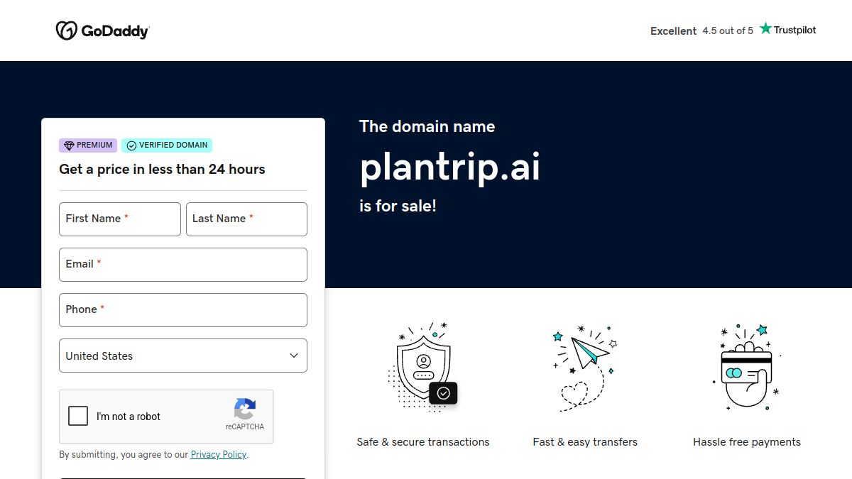 PlanTrip.AI官网截图