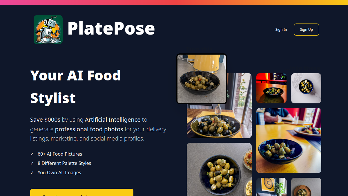 PlatePose官网截图
