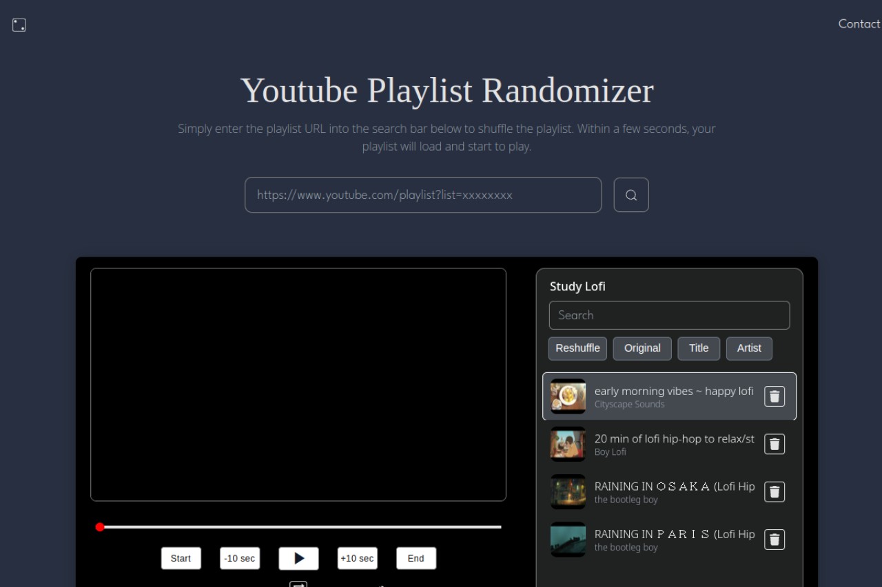 Youtube Playlist Randomizer官网截图