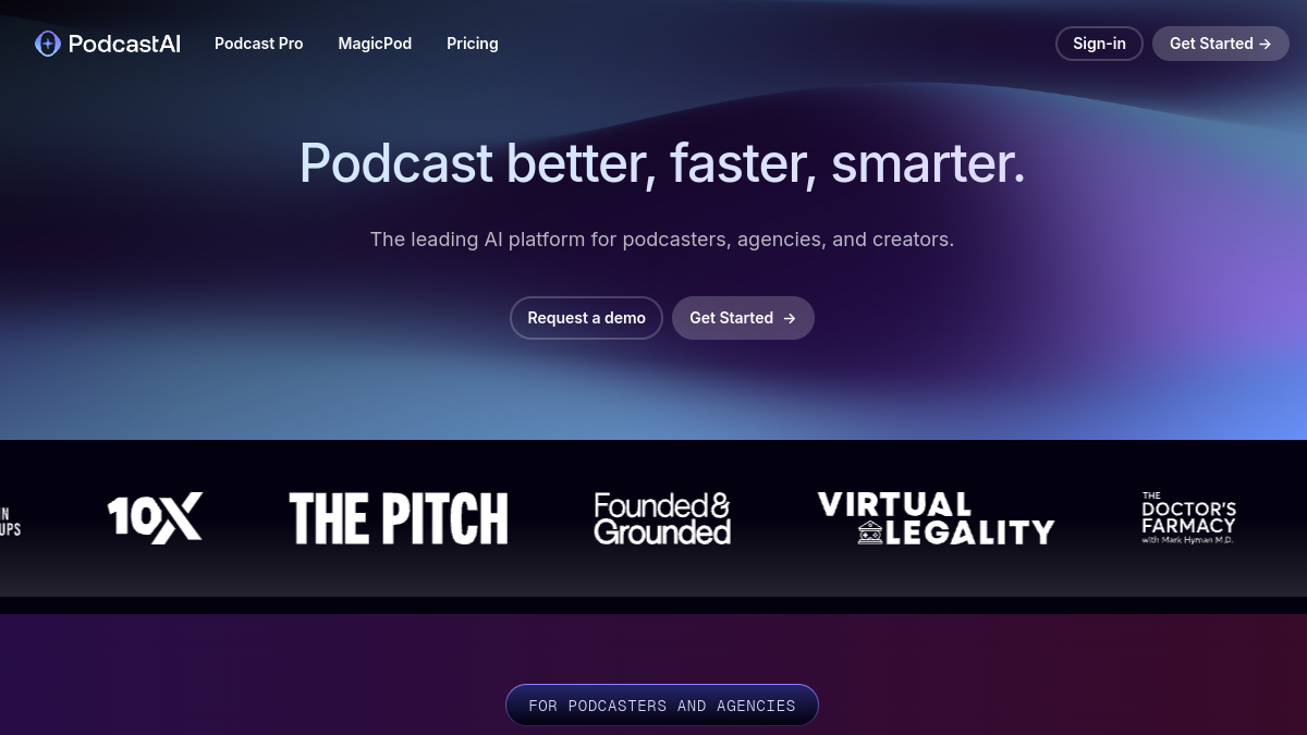 PodcastAI官网截图