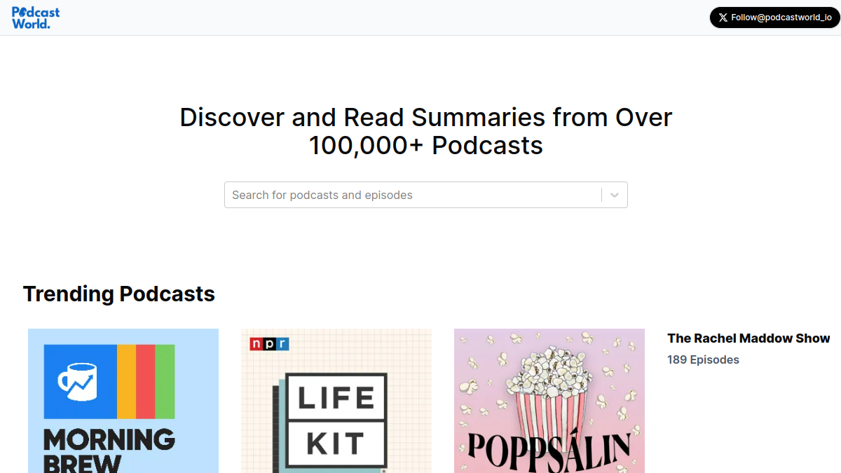 PodcastWorld官网截图