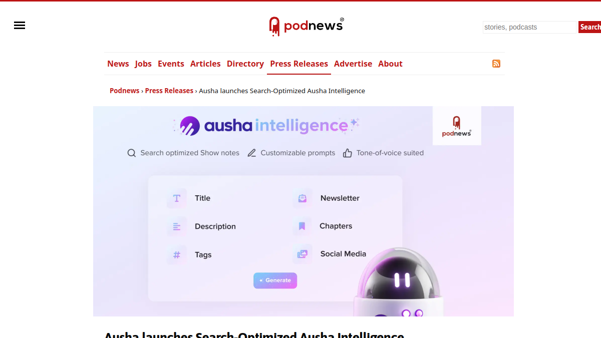 Ausha Intelligence官网截图