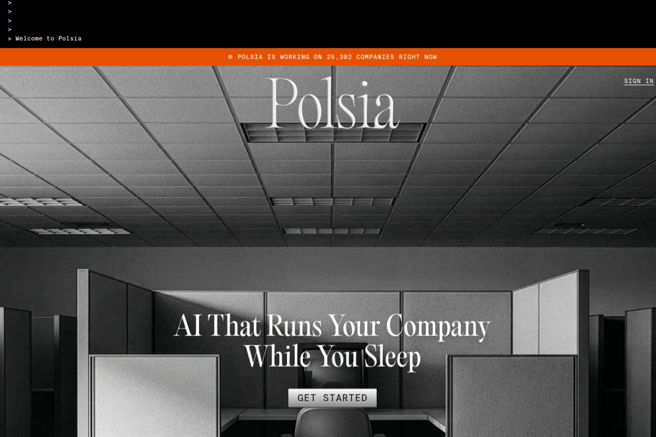 Polsia官网截图