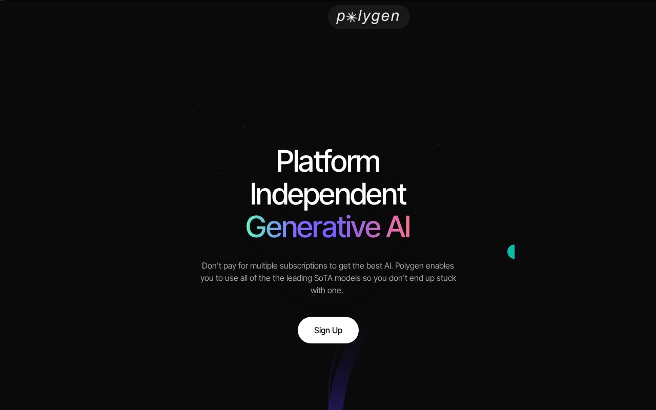Polygen Studio官网截图