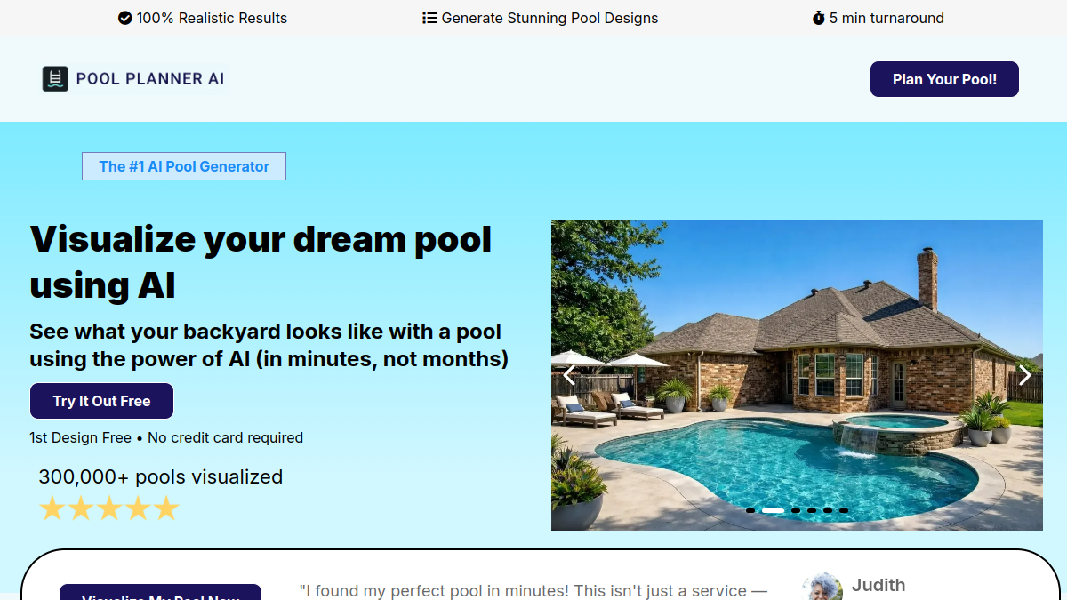 Pool Planner AI官网截图