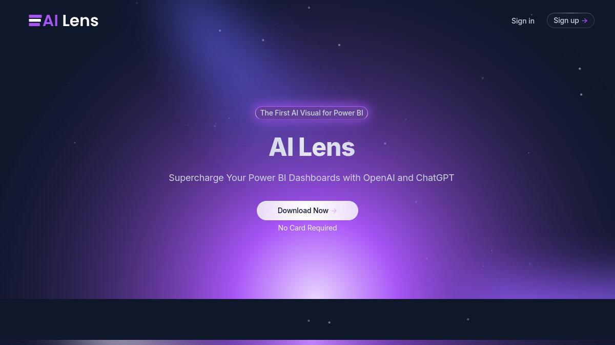 Power BI AI Lens官网截图