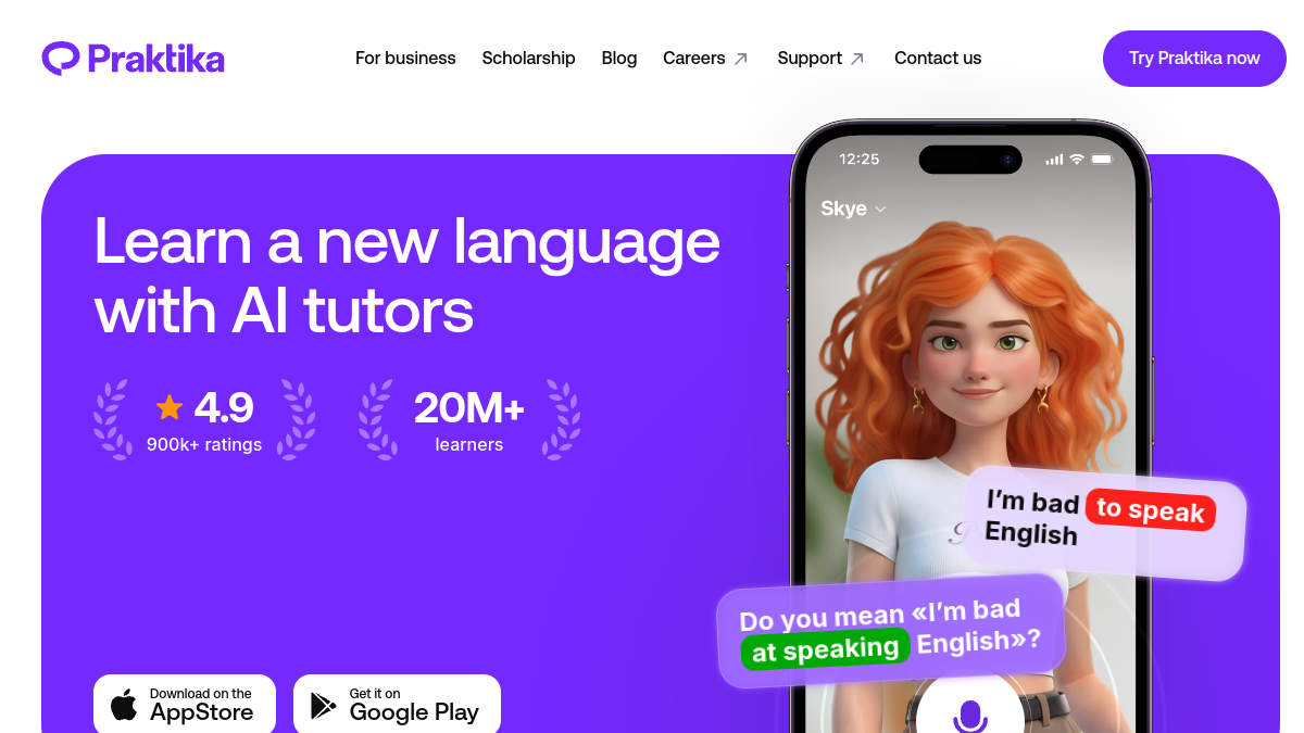 ChatGPT English Praktika App官网截图