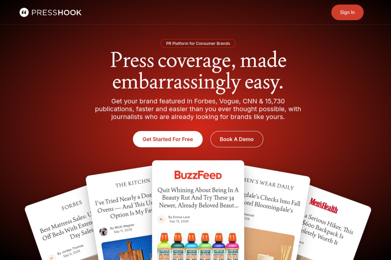 Press Hook官网截图