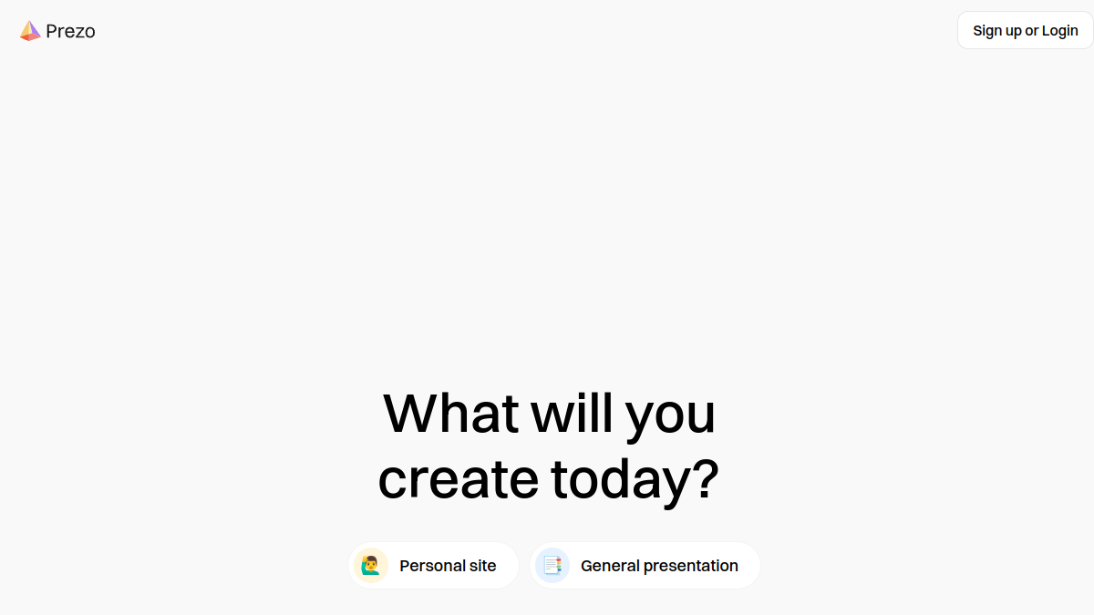 Prezo官网截图