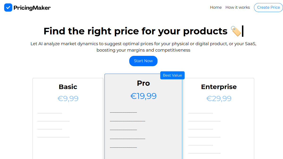 Pricing Maker官网截图
