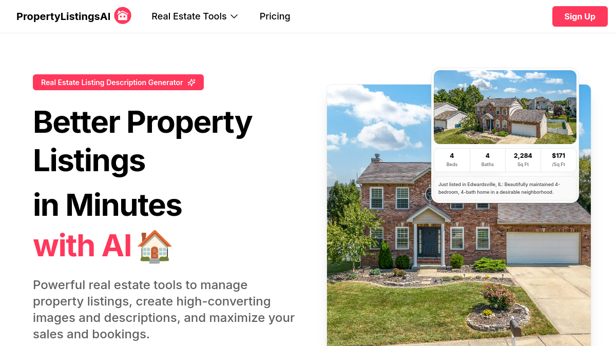 PropertyListingsAI官网截图