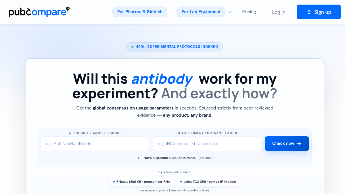PubCompare.ai官网截图