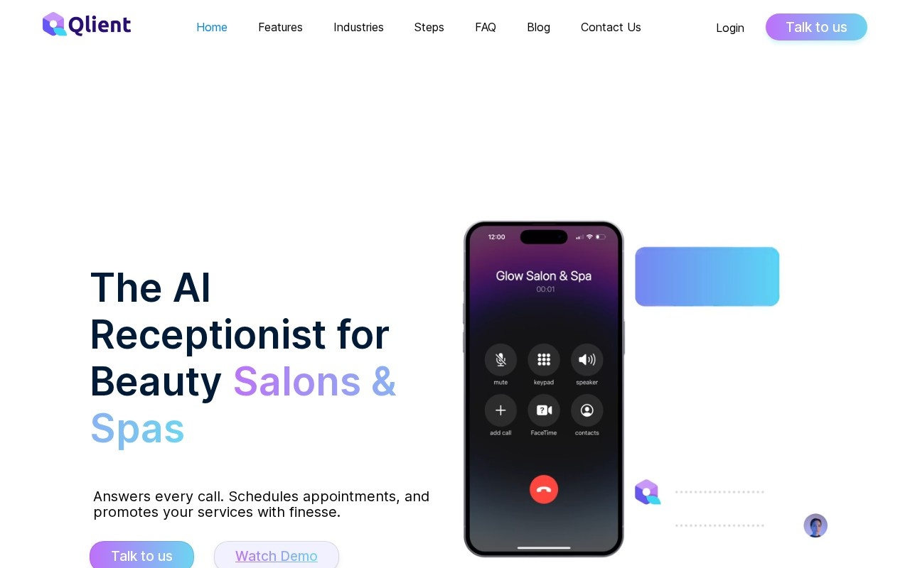 Qlient AI官网截图