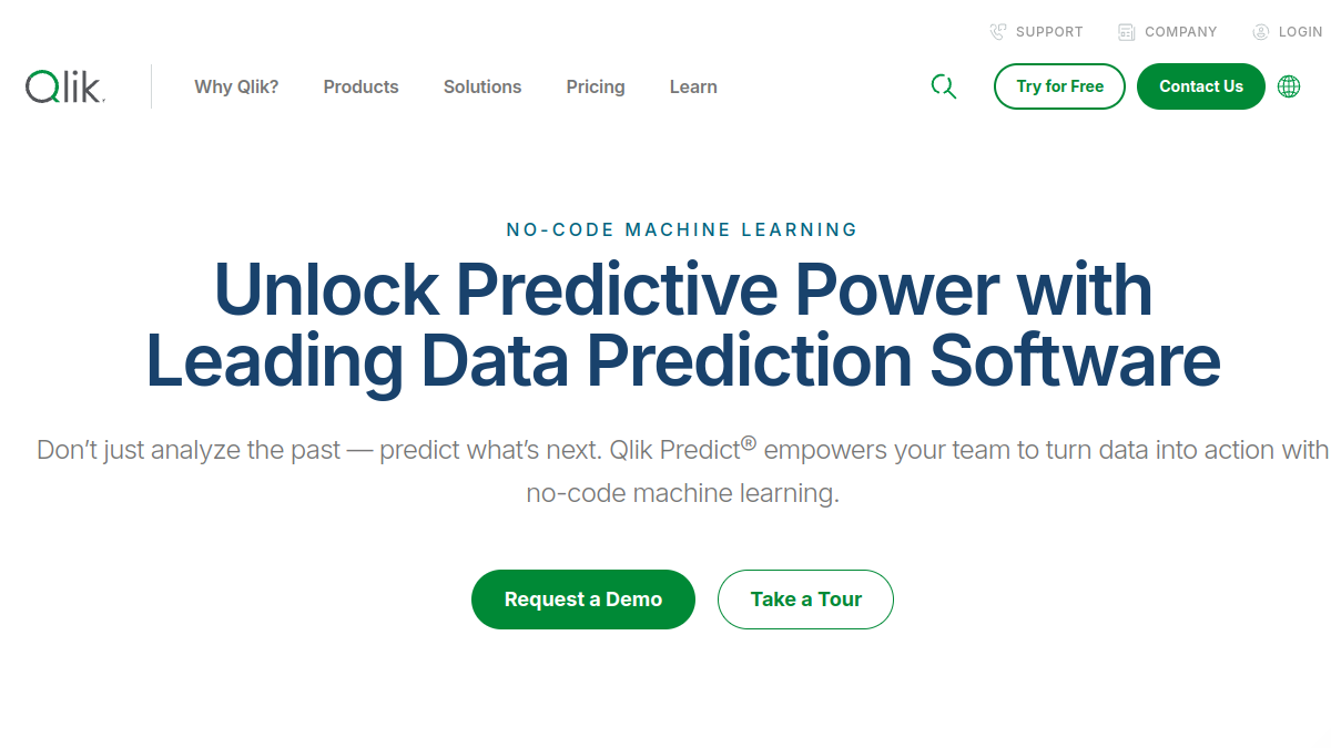 Qlik AutoML官网截图