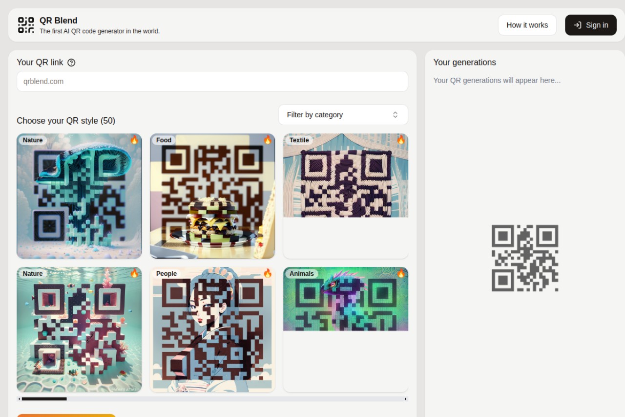 QR Blend官网截图