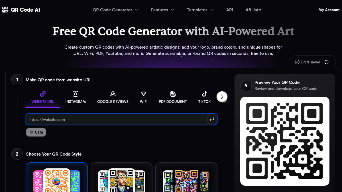 QR Code AI官网截图