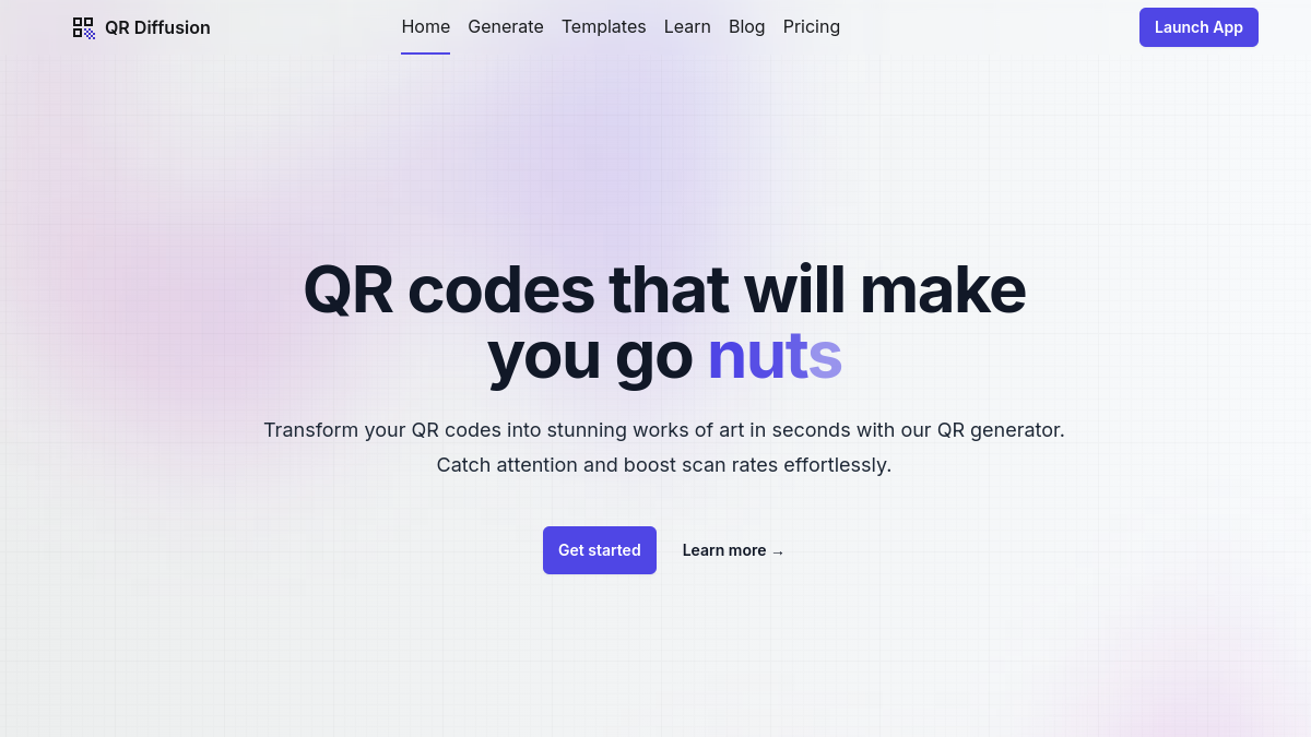 QR Diffusion官网截图