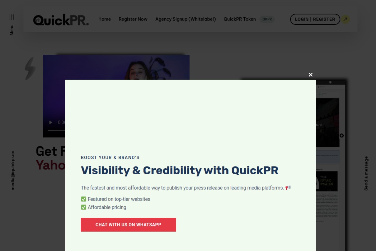 QuickPR官网截图