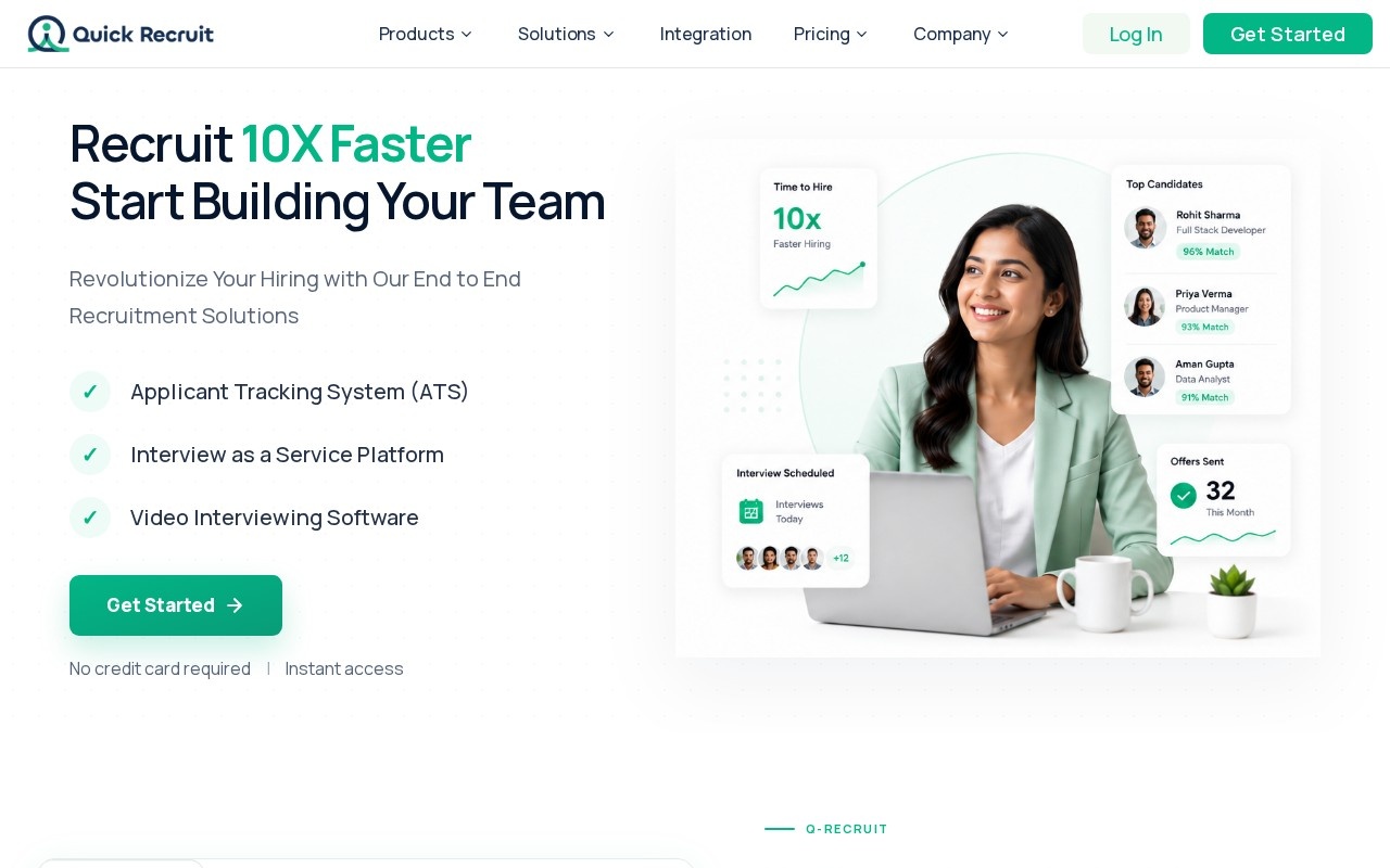 Quick Recruit官网截图