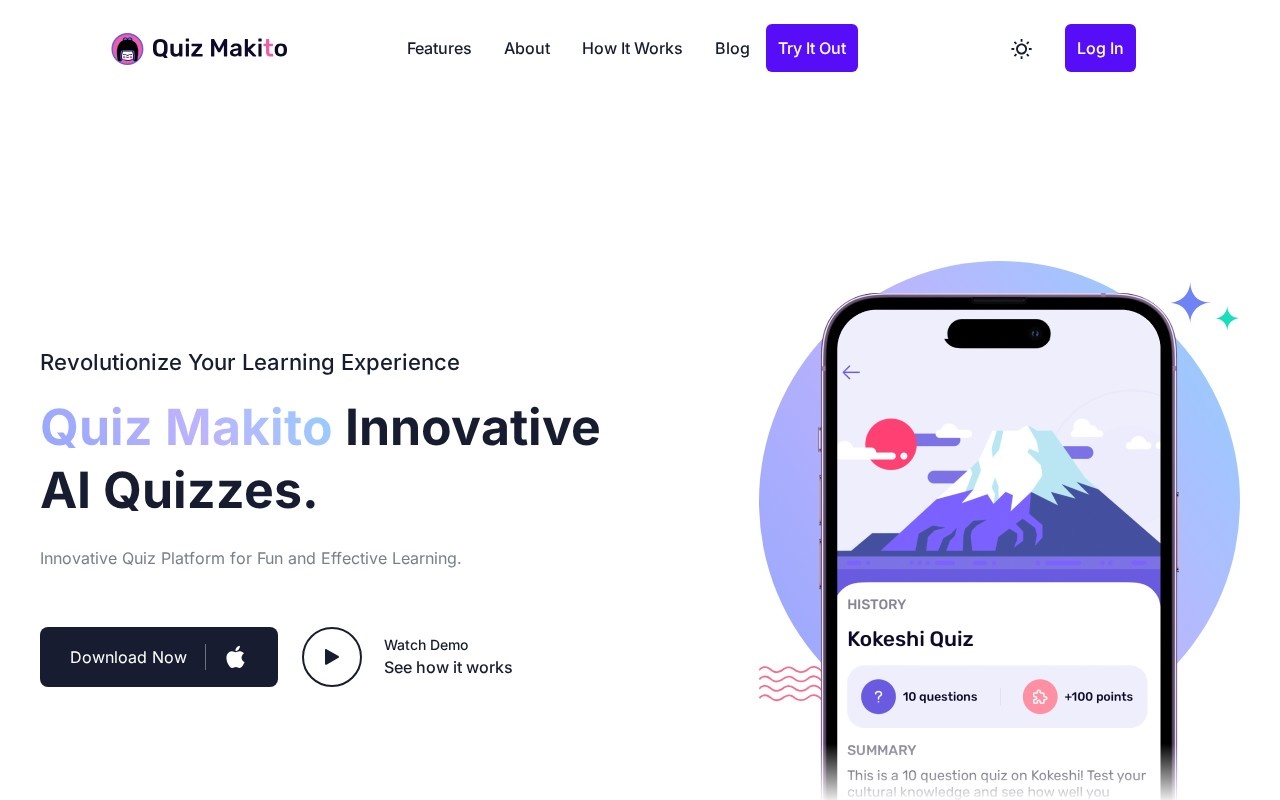 Quiz Makito官网截图