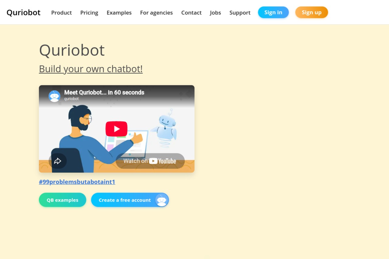 Quriobot官网截图
