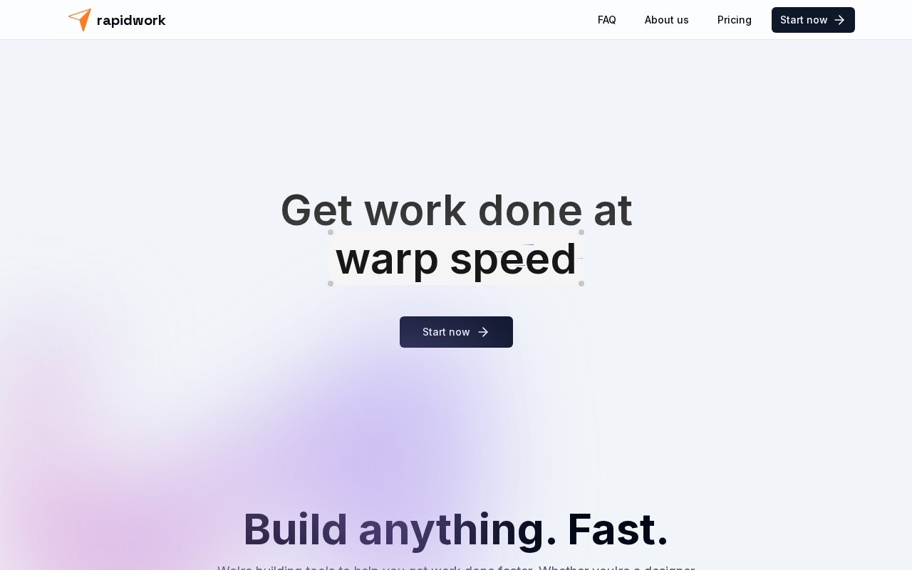 rapidwork官网截图