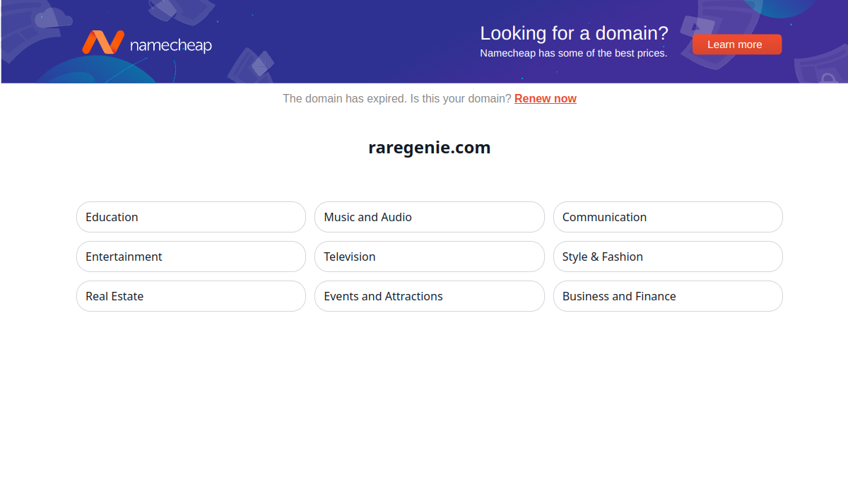 Raregenie官网截图