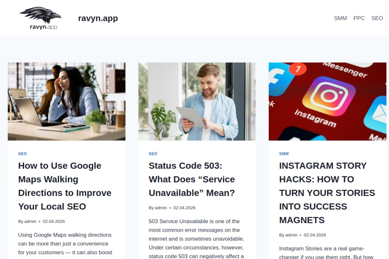 Ravyn官网截图