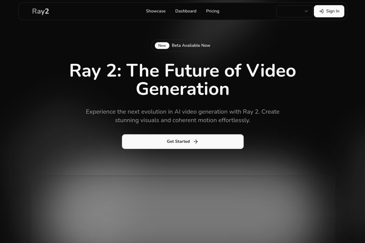 Ray 2官网截图