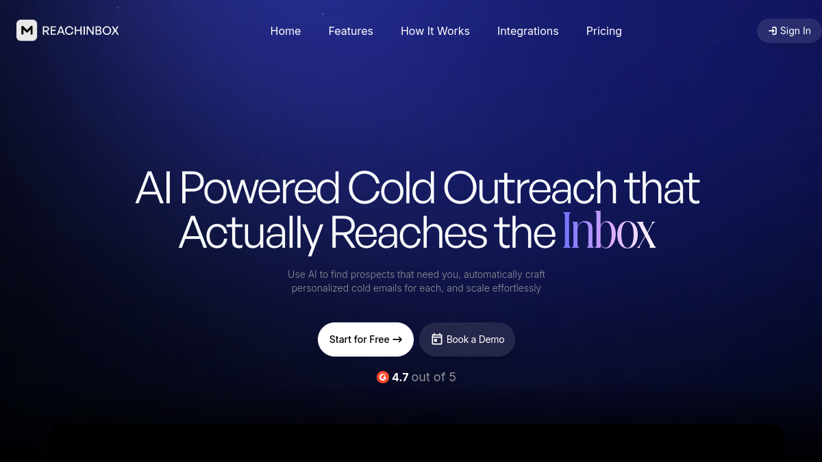 ReachInbox官网截图