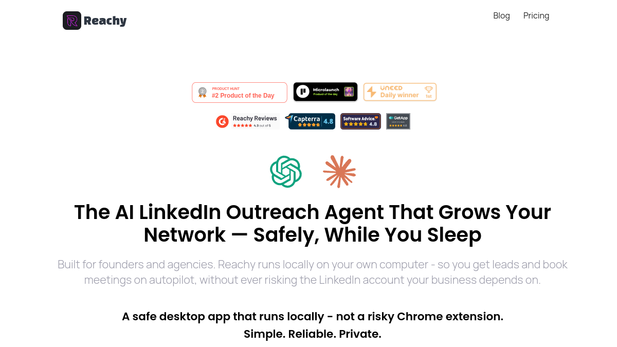 Reachy.ai官网截图