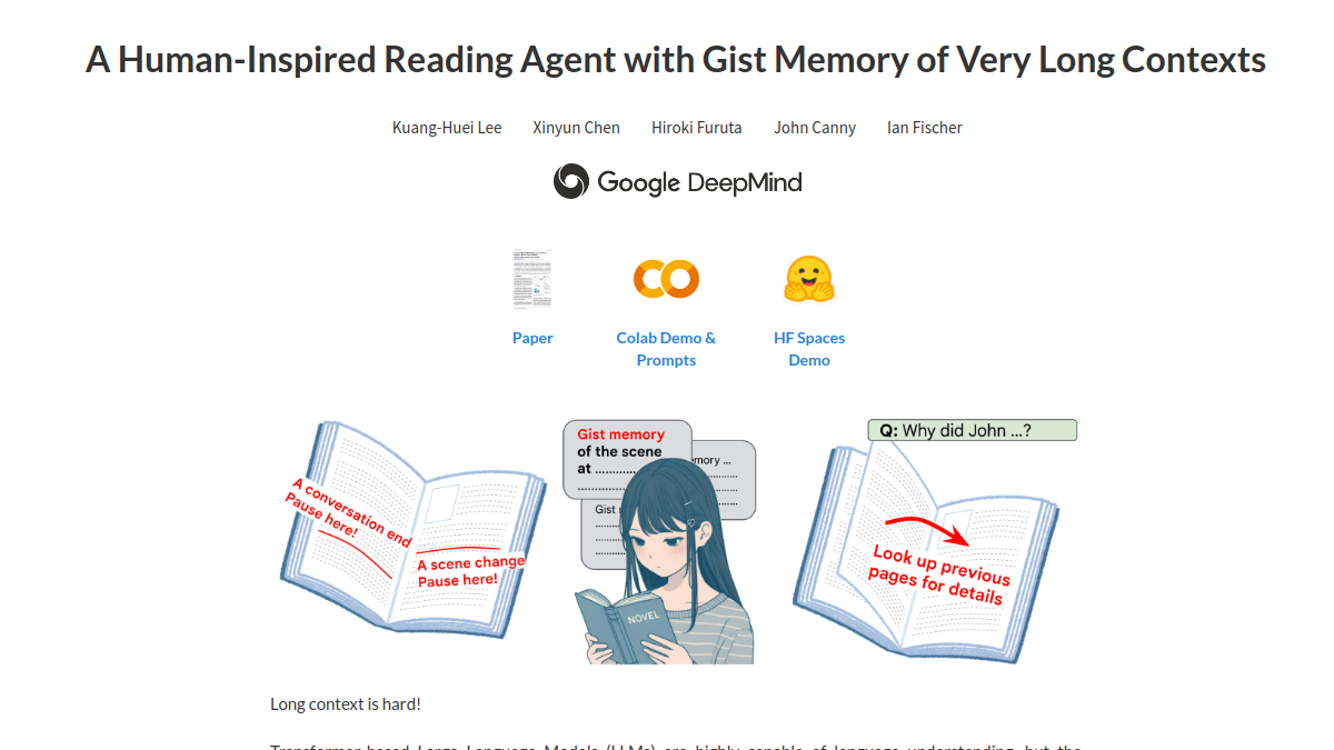 ReadAgent官网截图